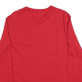 POLO RALPH LAUREN Mens Red Long Sleeve Crew Neck Classic Fit M Cotton Blend