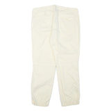 LAUREN RALPH LAUREN Womens Relaxed Beige Cotton Blend Trousers W33 L27 Zip