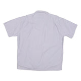 FRED PERRY Mens White Cotton Blend Shirt XL Short Sleeve Chest Pocket Classic