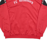 ERIMA Mens Red & Black Track Jacket L Polyester Blend Zip Sportswear FC