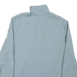COS Mens Light Blue Cotton Blend Zip Neck Shirt M Casual Minimalist
