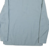 COS Mens Light Blue Cotton Blend Zip Neck Shirt M Casual Minimalist