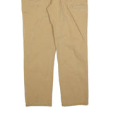 CARHARTT Mens Cotton Blend Beige Relaxed Straight Trousers W38 L32 Workwear Zip