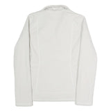THE NORTH FACE Womens White Softshell Jacket S Polyester Blend Zip Casual