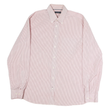 TOMMY HILFIGER Mens Red & White Check Shirt M Button Down Cotton Long Sleeve