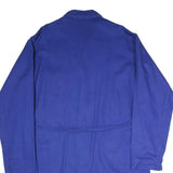 TEXXOR Mens Blue Workwear Cotton Blend Jacket XL Plain Button Closure