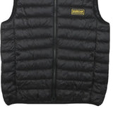 BARBOUR INTERNATIONAL Mens Black Gilet M Polyester Blend Plain Lightweight Zip