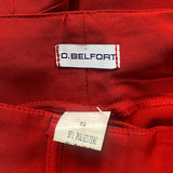 D. Belfort Flared Trousers - 31W UK 10 Red Polyester