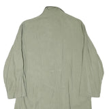 ZARA Womens Green Linen Blend Button Jacket L Plain Lightweight Stylish