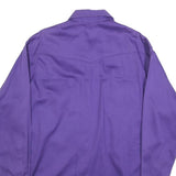 WRANGLER Mens Purple Plain Cotton Blend Shirt XL Button Casual Long Sleeve