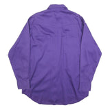 WRANGLER Mens Purple Plain Cotton Blend Shirt XL Button Casual Long Sleeve