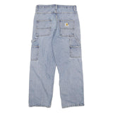 CARHARTT Mens Jeans Blue Regular Straight Denim Light W30 L27 Workwear Casual