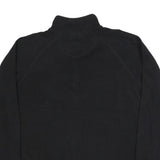 THE NORTH FACE Mens Black Plain Wool Blend Jumper Quarter Zip XL Outdoor Casual