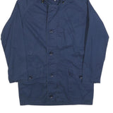 NATURALINE Mens Blue Hooded Zip Jacket S Cotton Casual Outerwear