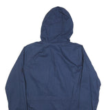 NATURALINE Mens Blue Hooded Zip Jacket S Cotton Casual Outerwear