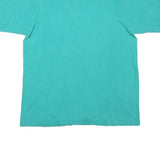 PRO SPIRIT Mens Green & Navy T-Shirt L Short Sleeve Crew Neck Cotton Blend