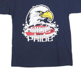 OARSMAN Mens Navy Blue Graphic T-Shirt L Short Sleeve Crew Neck Cotton Blend