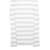 IT'S OUR TIME Womens White & Grey Patterned Jumper Roll Neck Basic Knit S