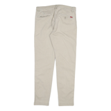 LEVI'S Mens Slim Beige Cotton Blend Denim Jeans W32 L29 Classic Zip Closure