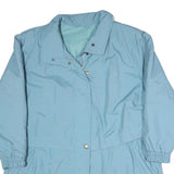 Womens Blue Jacket XL Polyester Blend Plain Long Sleeve Zip Casual Lightweight