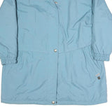 Womens Blue Jacket XL Polyester Blend Plain Long Sleeve Zip Casual Lightweight