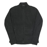 ADIDAS Womens Black Jacket UK 10 Polyester Zip Plain Casual Lightweight