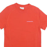 LACOSTE Mens Red Short Sleeve Crew Neck T-Shirt S Cotton Blend