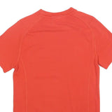LACOSTE Mens Red Short Sleeve Crew Neck T-Shirt S Cotton Blend