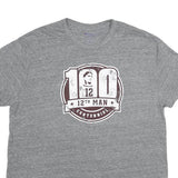 CHAMPION Mens Grey 12th Man Graphic T-Shirt XL Short Sleeve Crew Neck