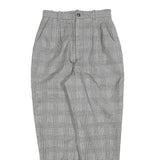 BOSCH Womens Cotton Blend Regular Grey Check Trousers W25 L27 Classic Fit Zip