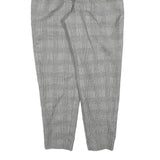 BOSCH Womens Cotton Blend Regular Grey Check Trousers W25 L27 Classic Fit Zip