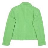 CAMAIEU LIFE Womens Green Button Jacket M Polyester Blend Plain Classic Fit