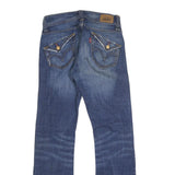 LEVI'S Womens Regular Fit Blue Denim Straight Jeans W28 L30 Classic Cotton Zip