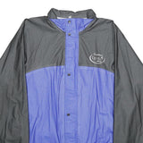 LOFFLER Mens Black & Blue Jacket XL Woven Plain Zip Athletic