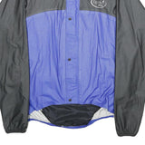 LOFFLER Mens Black & Blue Jacket XL Woven Plain Zip Athletic