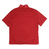 NIKE Mens Red 1/4 Zip L Polyester Sports Sweatshirt
