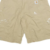CARHARTT Mens Shorts Beige Relaxed Fit Cargo XL W32 Workwear Utility Cotton