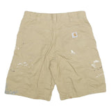 CARHARTT Mens Shorts Beige Relaxed Fit Cargo XL W32 Workwear Utility Cotton