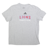 ADIDAS Mens Grey Lions Varsity Club Graphic T-Shirt L Short Sleeve Crew Neck