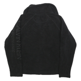 CALVIN KLEIN PERFORMANCE Womens Black Plain Jumper Full Zip Basic Knit M Jacket