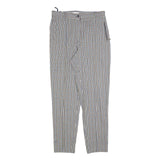 CITY LIFE Womens Regular Fit Checked Trousers W30 L30 Polyester Blend Zip