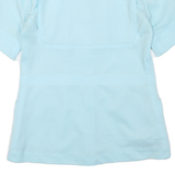 WHITE SISTER Womens Light Blue Basic Shirt Short Sleeve Point Collar M Summer