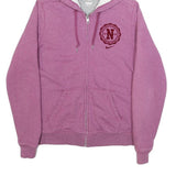 NIKE Womens Purple Pullover Hoodie L Cotton Blend Zip Up Casual Sweatshirt