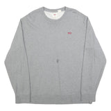 LEVI'S Mens Grey Crew Neck Cotton Blend Pullover XL Long Sleeve Sweatshirt