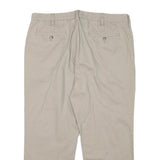 NAUTICA Mens Beige Cotton Blend Regular Straight Trousers W36 L25 Classic Casual