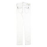 DIESEL Womens White Slim Skinny Denim Jeans Cotton Blend W27 L34 Zip Pocket