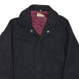 WEINSTOCKS Mens Black Cotton Blend Bomber Jacket S Woven Zip Up Casual