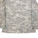 TRU-SPEC Mens Grey Camouflage Button Jacket XL Cotton Blend Military Combat