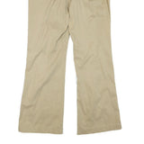 TOMMY HILFIGER Womens Cotton Blend Beige Relaxed Straight Trousers W35 L31