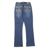 WESTERN BLUE Womens Regular Fit Bootcut Denim Medium Wash W26 L28 Embroidered